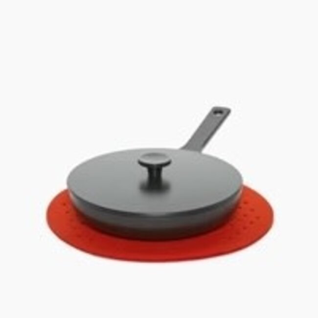 Graf & Lantz  Round Felt Perf Trivet 12" Orange