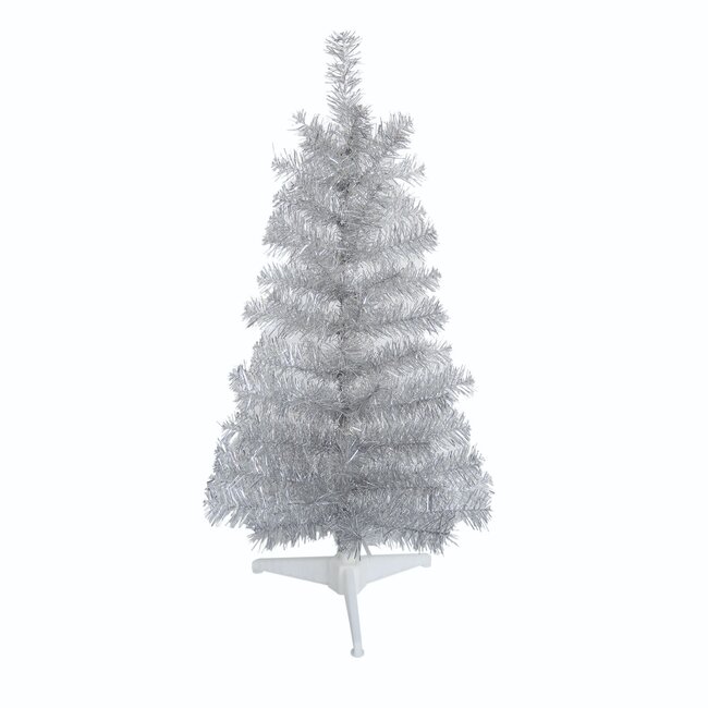 Silver Tinsel Mini Tree 36"