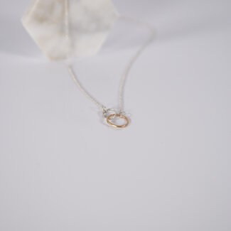 Lonewolf Collective Lonewolf Tiny Unity Necklace 14K Gold Fill & Silver 15"