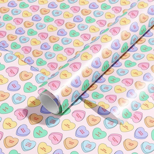 Stoner Conversation Hearts Gift Wrap Wrapping Paper