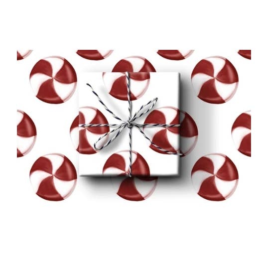 Peppermint Wrapping Paper - Woods Grove