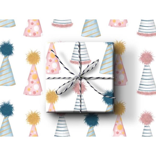 Party Hats Wrapping Paper