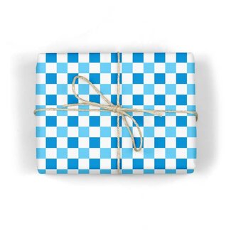 Mellowworks Blue Checkerboard Gift Wrap (Roll)