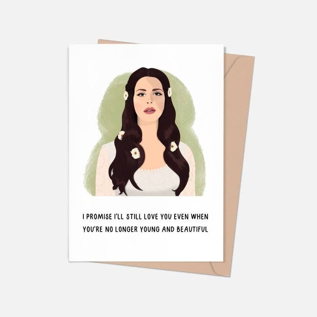 Lana Del Rey Love Young and Beautiful Card