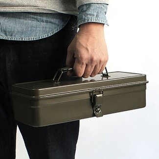 Toyo Toyo Flat Lid Top Handle Toolbox T-320 Military Green