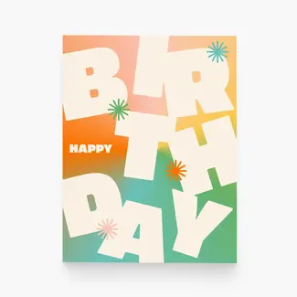 Paper & Stuff Happy Birthday Gradient Greeting Card