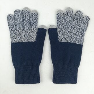 Verloop Verloop Colorblock Touchscreen Navy Marled Gloves - Exclusive