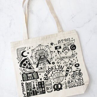 Calhoun & Co. Calhoun & Co. Brooklyn Canvas Tote Bag w/Zipper