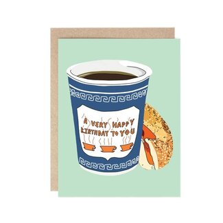 Drawn Goods Birthday Coffee and Bagel Card