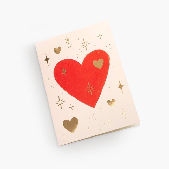 Love Card "Sparkling Heart" with Gold-Foil