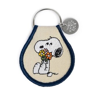 Snoopy Flower Bouquet Patch Keychain
