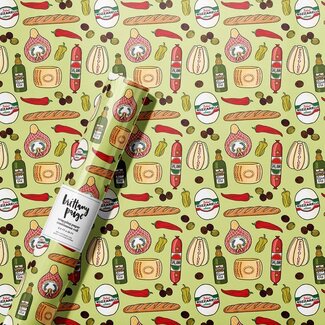 Brittany Paige Italian Meats & Cheeses Wrapping Paper Roll