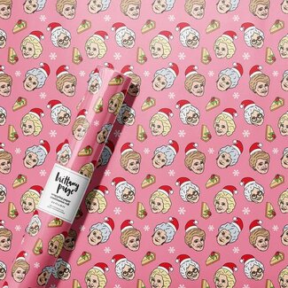 Brittany Paige Golden Christmas Wrapping Paper Roll