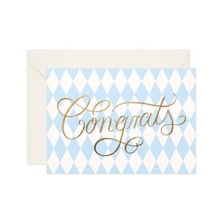 Day One Paper Co. Congratulations Card "Congrats" with Gold-Foil