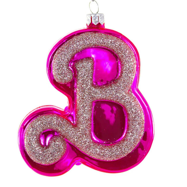 Pink B Ornament