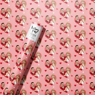 Brittany Paige Taylor Travis Love Valentine's Wrapping Paper Roll