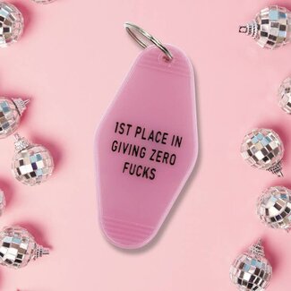 GetBullish 1st Place in Giving Zero Fucks Motel Keychain in Blush Pink