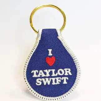 He Said She Said I Heart Taylor Swift Embroidered Key Tag