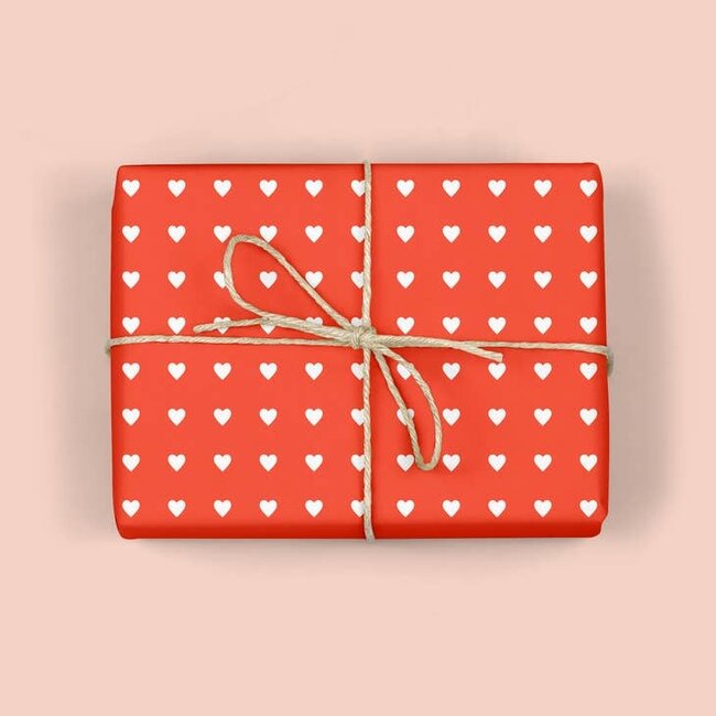 Sweet Hearts Red Wrapping Roll