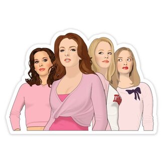 Shop Trimmings Mean Girls On Wednesdays We Wear Pink Sticker