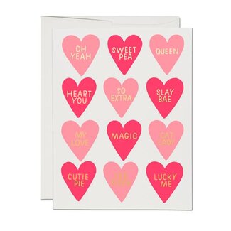 Red Cap Cards Conversation Hearts Valentine's Day