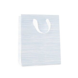 Sugar Paper Blue Painted Stripe Gift Bag