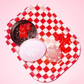 Golden Gems Red Checker Small Tray