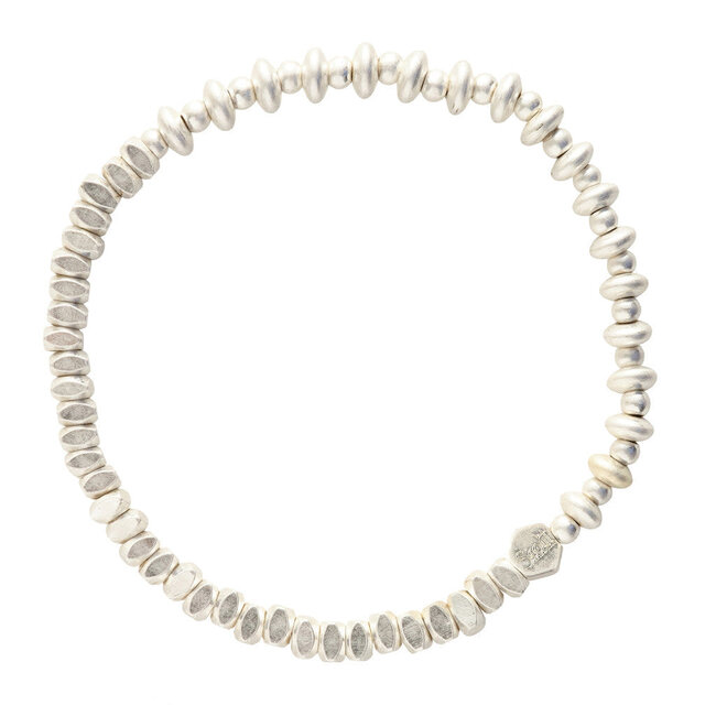 Scout Mini Metal Bracelet Mixed Beads Silver