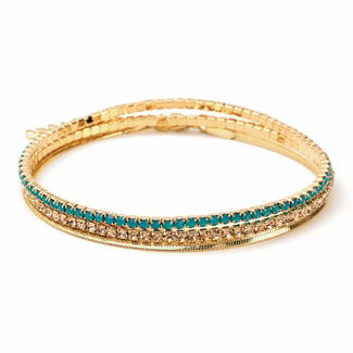 Scout Curated Wears Scout Sparkle & Shine Bracelet Trio  Caribbean Blue Opal/Gold
