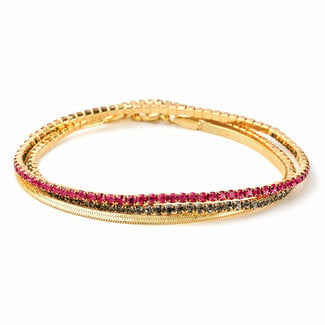 Scout Curated Wears Scout Sparkle & Shine Bracelet Trio  Fuchsia/Gold
