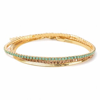 Scout Curated Wears Scout Sparkle & Shine Bracelet Trio  Pacific Opal/Gold
