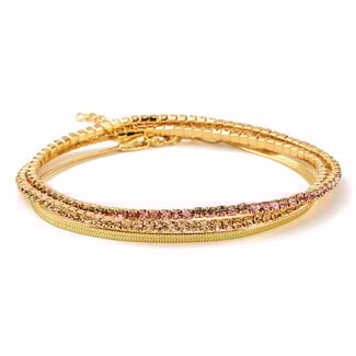 Scout Curated Wears Sparkle & Shine Bracelet Trio  Pink Gold
