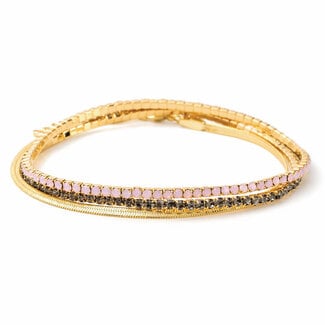 Scout Curated Wears Scout Sparkle & Shine Bracelet Trio  Rose Water Opal/Gold