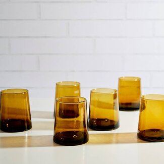 Verve Culture Moroccan Cone Glassware Small Amber