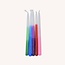 Ner Mitzvah Decorated Chanukah Candles Tri Color