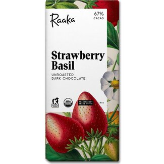 Raaka Raaka Chocolate Bar 66% Strawberry Basil Bar - Limited Batch