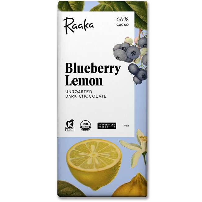 Raaka Chocolate 60% Blueberry Lemon Bar - Limited Batch