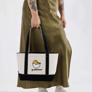 Baggu Baggu Small Heavyweight Canvas Tote Embroidered Gudetama