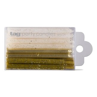 Tag Tag Short Bday Candle Sparkle n Shine Short Candle Gold