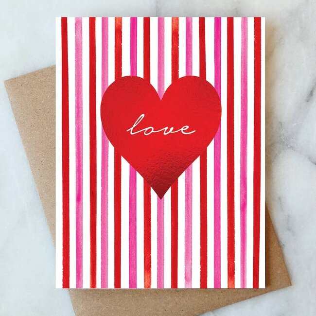 Red Heart Greeting Card