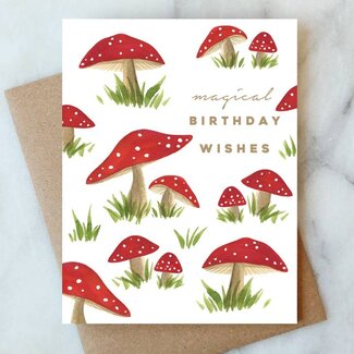 Abigail Jayne Design Magical Mushrooms Birthday Greeting Card