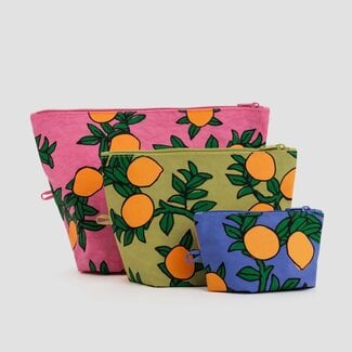 Baggu Baggu Go Pouch  Orange Trees