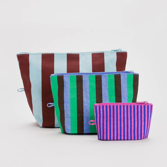 Baggu Baggu Go Pouch Vacation Stripe Mix