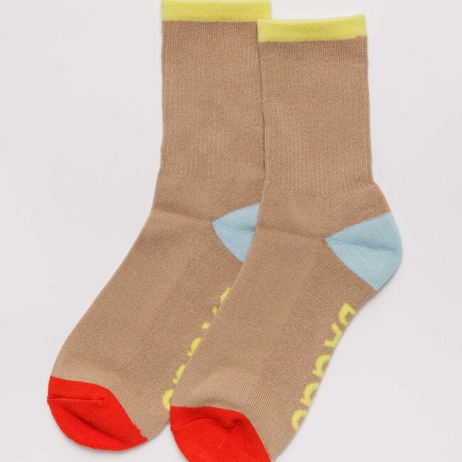 Baggu Ribbed Socks Beige Mix