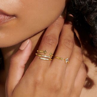 A Littles & Co. Stacks Of Style Star Rings Gold