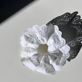 Solar Eclipse Solar Eclipse Giant Broderie Anglaise Lace Scrunchie