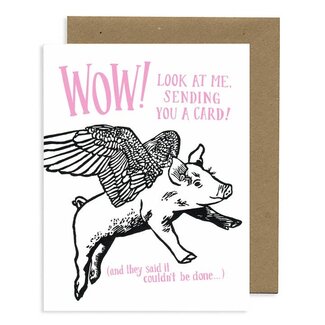 Lynn-oleum Flying Pig - Send A Card