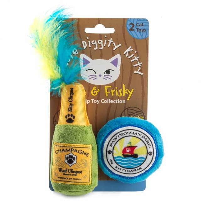 Haute Diggity Kitty Clicquot Bottle & Caviar