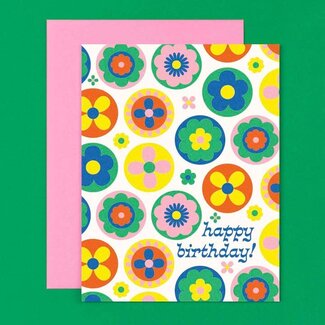 Folk Fleurs • Flower Pattern Birthday Card