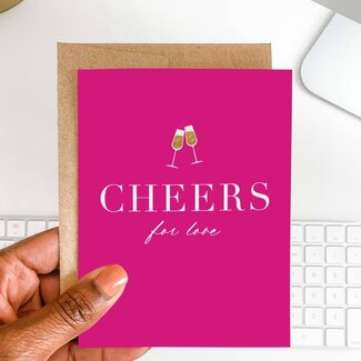Blu Rose Design Cheers For Love Greeting Card